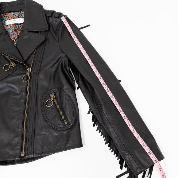 Philosophy Di Lorenzo Serafini black fringe buffalo leather jacket - Picture 16 of 16